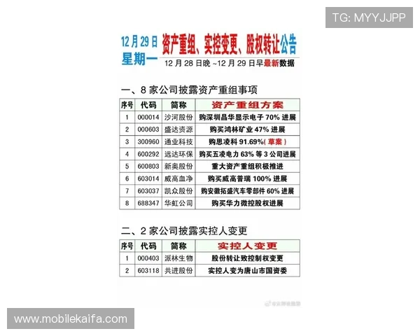 凯发集团重组最新动态：投资者应关注的重组信息与潜在风险